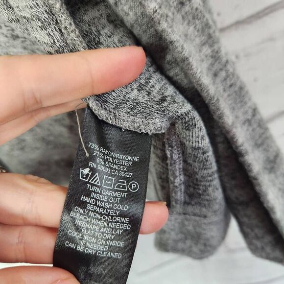 Nic+Zoe Womens Gray Open Front Long Sleeve Knit Rayon Blend Cardigan Medium - Picture 10 of 10